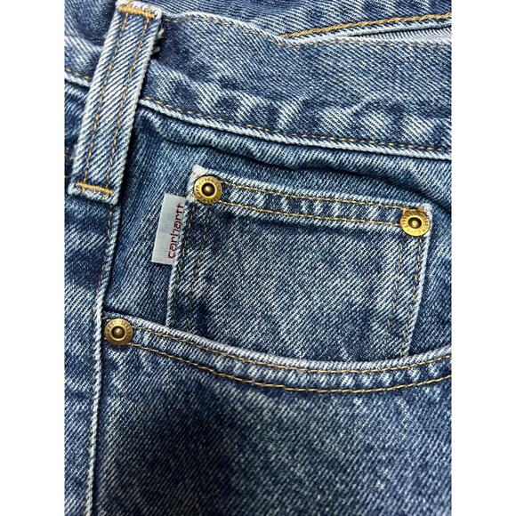 Carhartt Jeans Men's 42x30 Traditional Fit Straight Leg Light Wash Fade - Picture 3 of 9